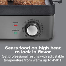 Charger l'image dans la galerie, HAMILTON BEACH PROFESSIONAL 38560 Grill et plaque chauffante électrique d'intérieur en fer - Remis à neuf avec garantie Home Essentials