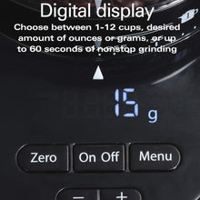 Charger l'image dans la galerie, HAMILTON BEACH PROFESSIONAL 80405 Conical Burr Digital Coffee Grinder