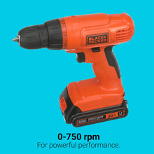 Charger l'image dans la galerie, BLACK+DECKER BDC120VA 20V MAX* POWERCONNECT Cordless Drill/Driver with 100-Piece Kit