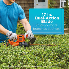 Load image into Gallery viewer, BLACK+DECKER Electric Hedge Trimmer, 17-Inch - BEHT150

