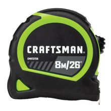 Load image into Gallery viewer, CRAFTSMAN 1 in. x 26 ft./8m High Visibility Tape Measure