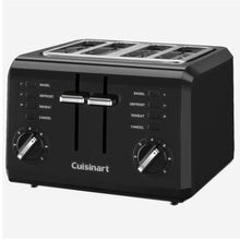 Charger l'image dans la galerie, Grille-pain compact 4 tranches CUISINART CPT-142BKC en noir