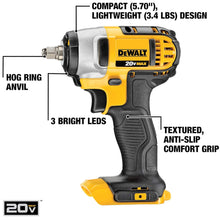 Charger l'image dans la galerie, DEWALT Kit de clé à chocs 3/8" MAX Lithium Ion 20 V MAX avec porc - Remis à neuf avec garantie Dewalt - DCF883M2