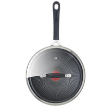 Charger l'image dans la galerie, T-FAL E3033344 Jamie Oliver Sauteuse à induction rapide et facile en acier inoxydable de 25 cm avec couvercle en verre