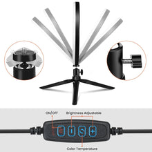 Charger l'image dans la galerie, ELFELAND EL-RL-001 10" Ring Light Tripod With Remote
