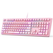 Charger l'image dans la galerie, AUKEY G15 Mechanical Gaming Keyboard RGB Pink