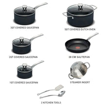 Load image into Gallery viewer, T-FAL Platinum Unlimited Hard Anodized 12pc Cookware Set - H126SC74