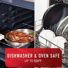 Charger l'image dans la galerie, T-FAL H8680454 Poêle à frire en acier inoxydable platine 24 cm