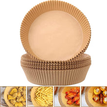 Charger l'image dans la galerie, Doublures jetables rondes antiadhésives pour friteuse à air 20 cm, 50 pièces
