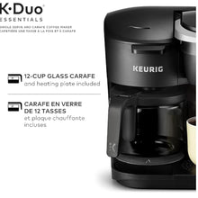 Charger l'image dans la galerie, Cafetière KEURIG K-Duo Essentials avec dosette K-Cup individuelle et carafe de 12 tasses - Reconditionnée avec garantie Home Essentials