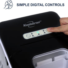 Charger l'image dans la galerie, KOOLATRON KIM23-B Machine à glaçons automatique de comptoir portable, autonettoyante avec commandes numériques et indicateurs LED en noir