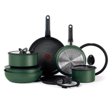 Charger l'image dans la galerie, T-FAL L819SE64 Ingenio Expertise Cookware 14 Piece Set Green