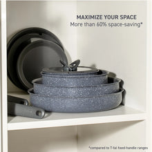 Charger l'image dans la galerie, T-FAL L824SB64 Ingenio Essential Non-Stick Cookware 11PC Set - Granite