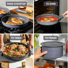 Charger l'image dans la galerie, T-FAL L824SB64 Ingenio Essential Non-Stick Cookware 11PC Set - Granite