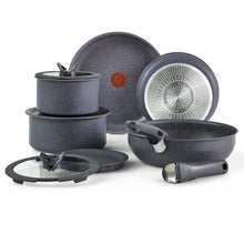 Charger l'image dans la galerie, T-FAL L824SB64 Ingenio Essential Non-Stick Cookware 11PC Set - Granite