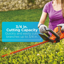 Charger l'image dans la galerie, Taille-haie BLACK+DECKER LHT2240C 40 V MAX, lames double action, capacité de coupe de 3/4 po
