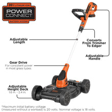 Charger l'image dans la galerie, BLACK+DECKER Tondeuse compacte 3 en 1 20 V Max* au lithium de 12 pouces - MTC220
