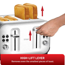 Load image into Gallery viewer, T-FAL TF684D50 Element Stainless Steel 4 Slice Toaster