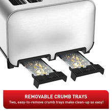 Load image into Gallery viewer, T-FAL TF684D50 Element Stainless Steel 4 Slice Toaster