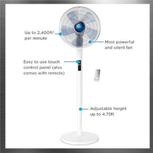 Load image into Gallery viewer, ROWENTA VU5870 Turbo Silence Extreme Stand Fan with Automatic Oscillation
