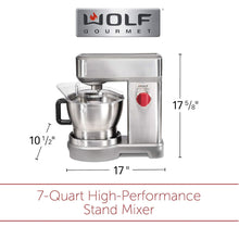 Charger l'image dans la galerie, Wolf Gourmet Batteur sur socle haute performance WGSM100S 7 pintes en acier inoxydable brossé - Remis à neuf avec la garantie Home Essentials