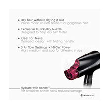 Load image into Gallery viewer, PANASONIC Nanoe Compact Travel Hair Dryer - Refurbished with Home Essentials warranty - EH-NA27