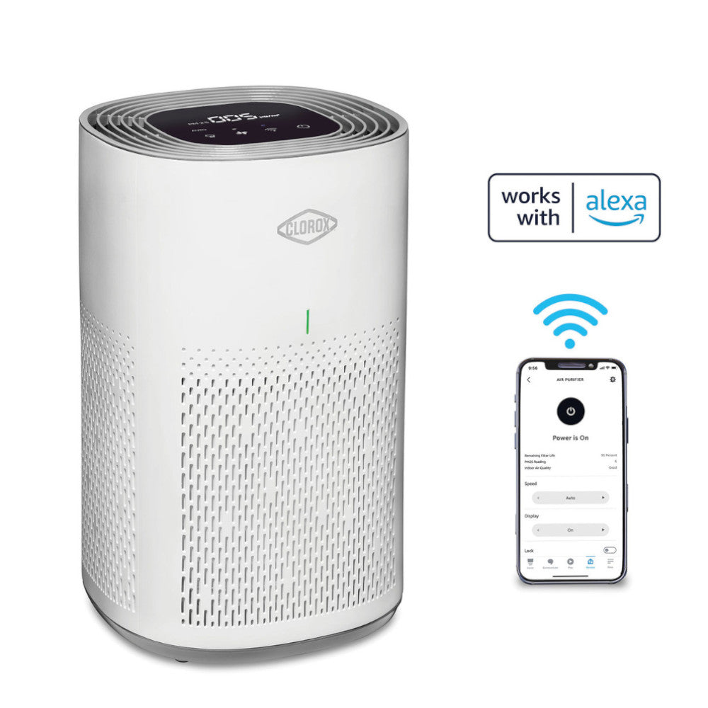 CLOROX 11031 Alexa Smart Medium Room True HEPA Air Purifier
