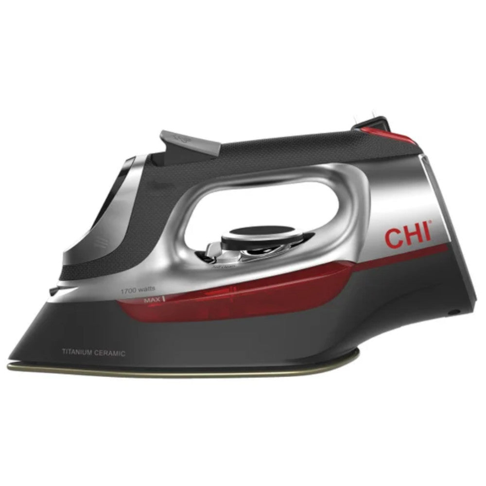 CHI 13122C Professional 1700W Steam Iron with Retractable Cord - Factory serviced with Home Essentials Warranty
