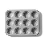 STARFRIT 34805 The Rock WAVE 12PC Muffin Tray 13.8" x 10.5" Carbon Steel