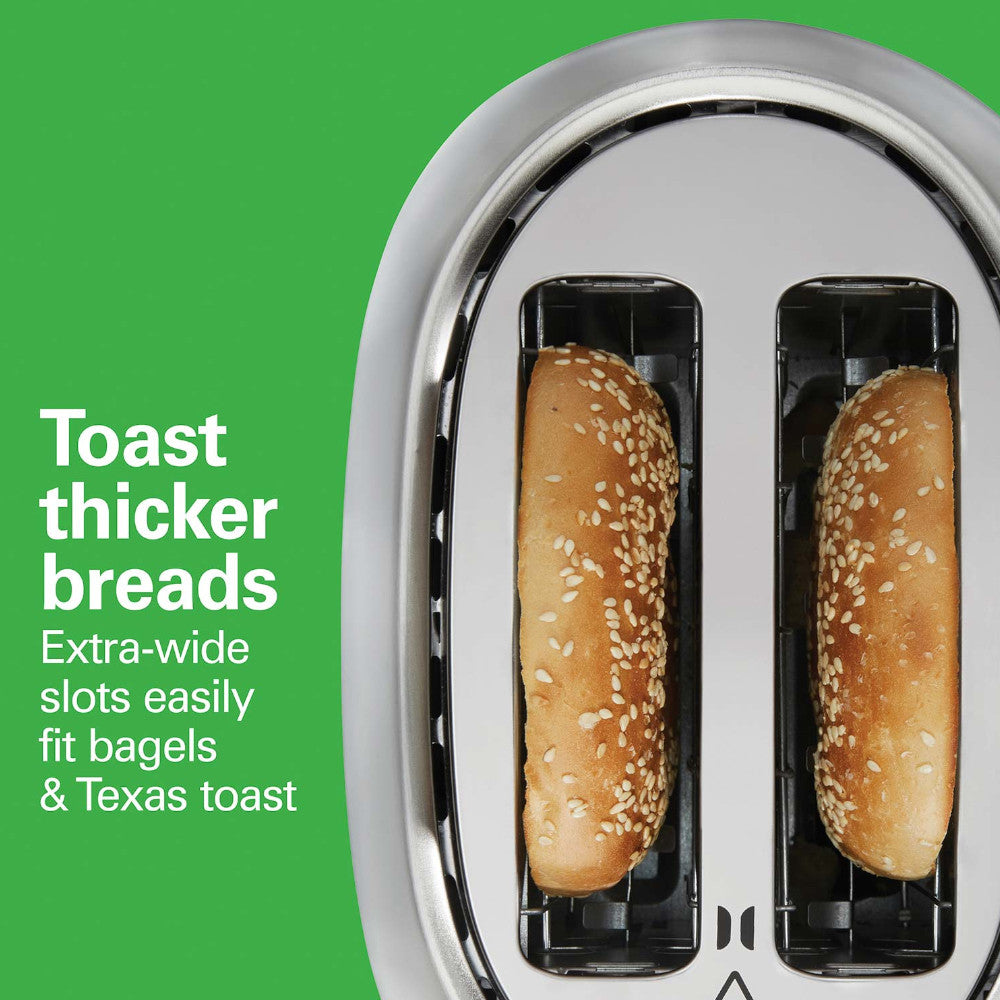 HAMILTON BEACH Grille-pain 2 tranches avec technologie Sure-Toast™ en acier inoxydable - 22220