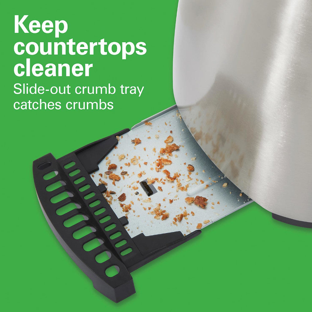 HAMILTON BEACH Grille-pain 2 tranches avec technologie Sure-Toast™ en acier inoxydable - 22220