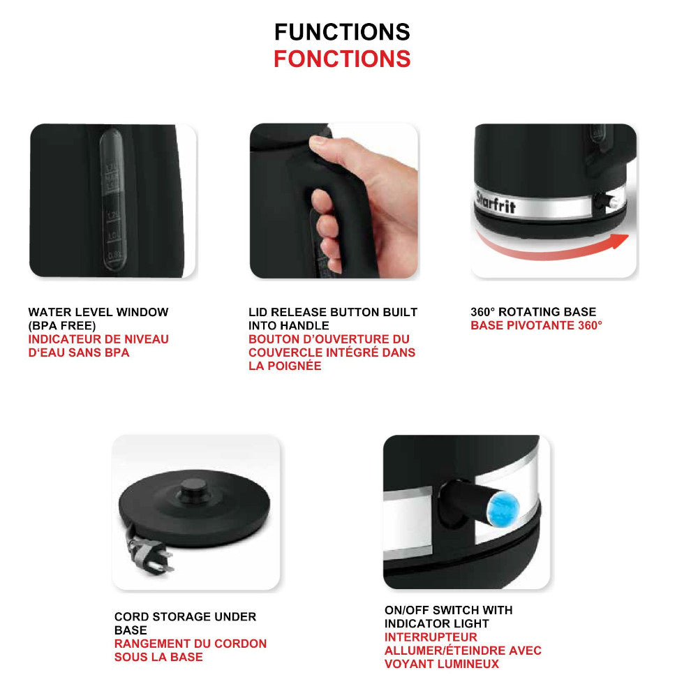 STARFRIT 024055 Electric Kettle Black