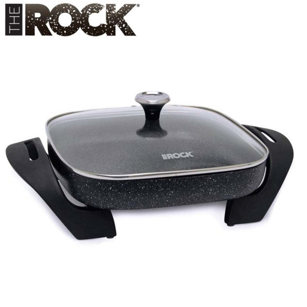 STARFRIT Poêle électrique The Rock, 12" de largeur, Surface antiadhésive - 24400