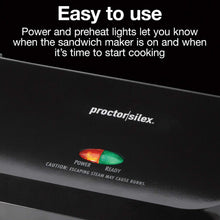 Charger l&#39;image dans la galerie, PROCTOR SILEX 25440PSC Presse à panini 4 portions, machine à sandwich et gril intérieur compact
