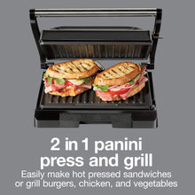 Charger l&#39;image dans la galerie, PROCTOR SILEX 25440PSC Presse à panini 4 portions, machine à sandwich et gril intérieur compact
