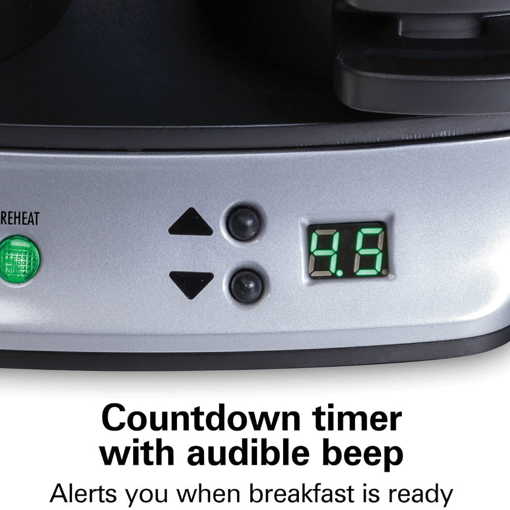 HAMILTON BEACH 25490C Machine à sandwich double pour petit-déjeuner - Entretenu en usine avec la garantie Home Essentials