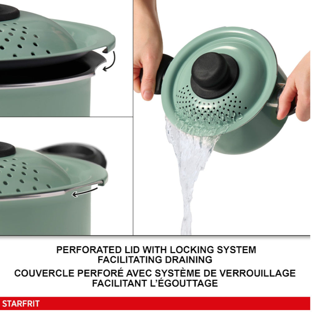 STARFRIT 30171 Mini Pasta Pot with Locking Perforated Lid 2.2 L