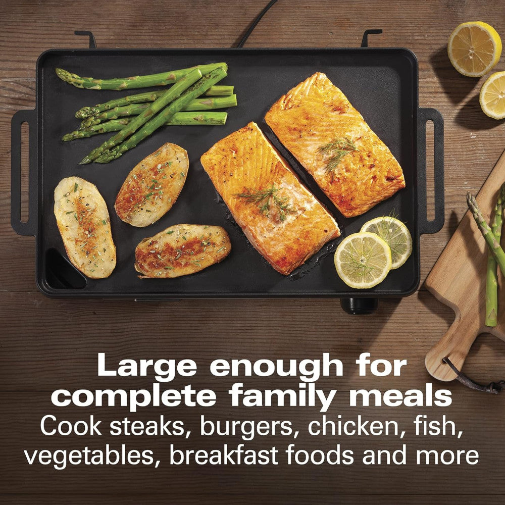 HAMILTON BEACH PROFESSIONAL 38560 Grill et plaque chauffante électrique d'intérieur en fer - Remis à neuf avec garantie Home Essentials