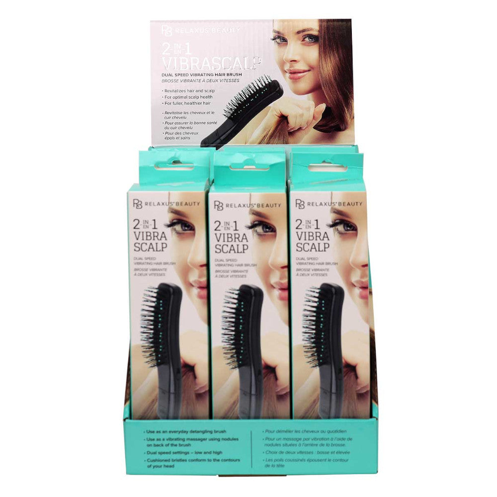Brosse démêlante vibrante 2 en 1 RELAXUS 507519 pour le cuir chevelu
