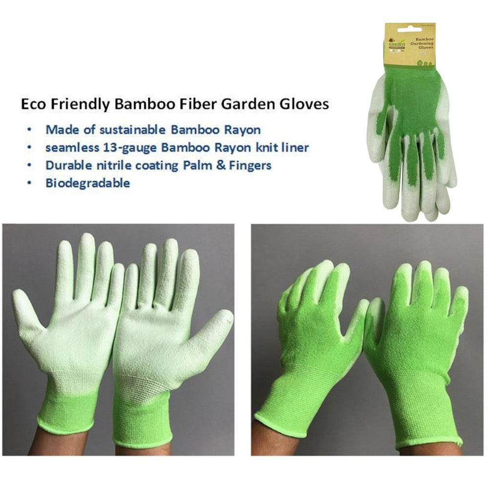 GARDEN ESSENTIALS 51257 Gants de jardin en fibre de bambou