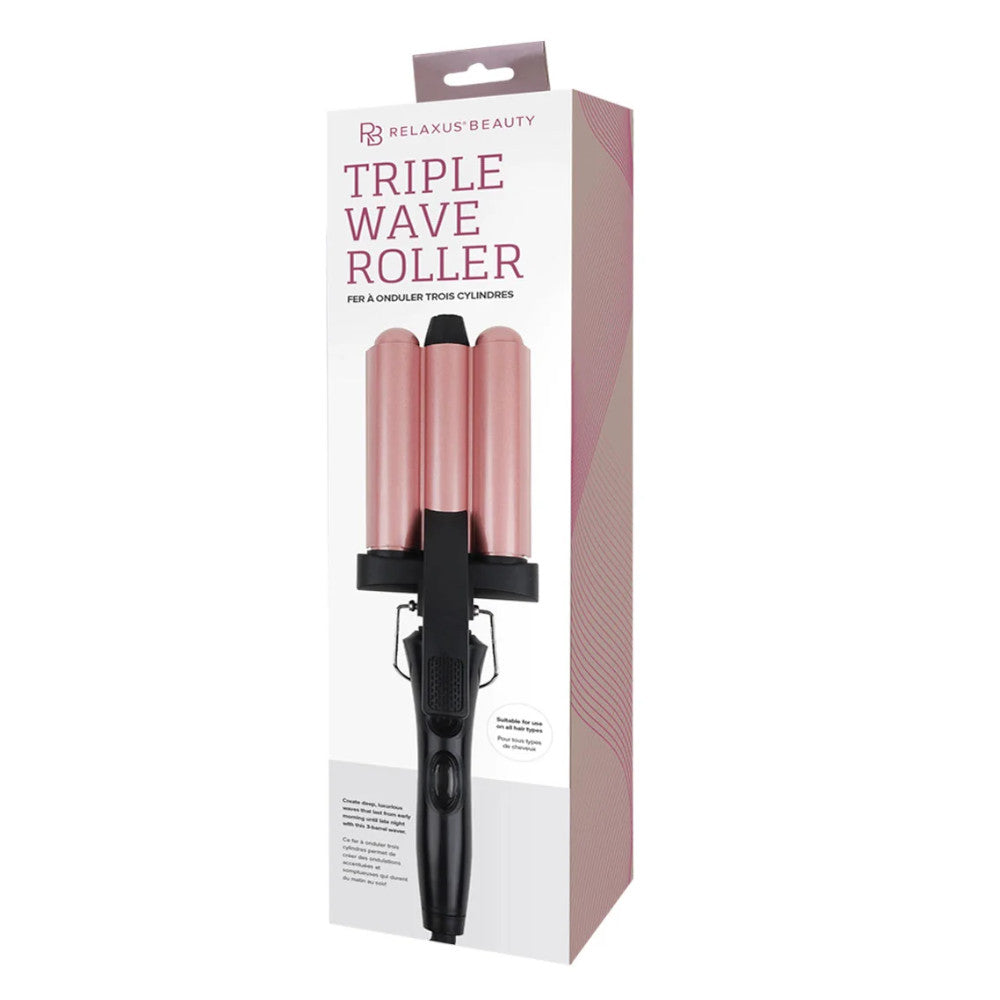 RELAXUS 544410 Black & Rose Gold Triple Wave Roller