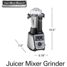 Load image into Gallery viewer, HAMILTON BEACH PROFESSIONAL 58770 2.2 HP 120V Mixer Grinder and Juicer - Refurbished with Home Essentials warranty
