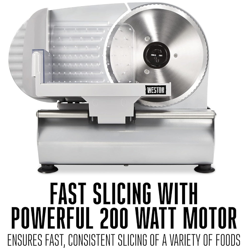 WESTON 61-0750-W Electric Meat Slicer - Factory serviced with Home Essentials warranty