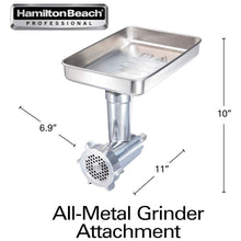 Charger l&#39;image dans la galerie, HAMILTON BEACH PROFESSIONAL Stand Mixer All-Metal Meat and Food Grinder Attachment
