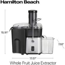 Charger l&#39;image dans la galerie, Presse-agrumes de fruits entiers HAMILTON BEACH, extracteur centrifuge - 67840
