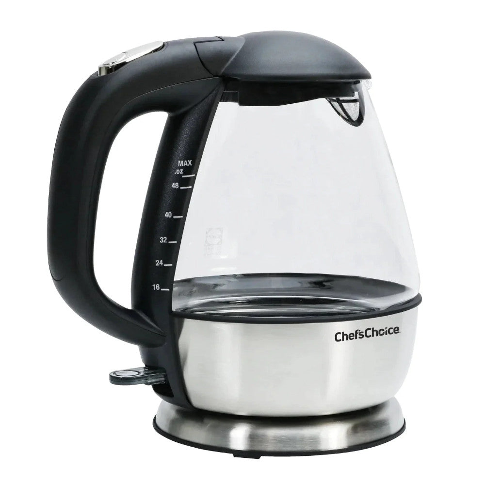 CHEF'S CHOICE 6800001 1.5L Cordless Electric Glass Kettle - 680