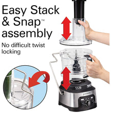 Load image into Gallery viewer, HAMILTON BEACH PROFESSIONAL 70815 Stack &amp; Snap Food Processor - Refurbished with Home Essentials warranty
