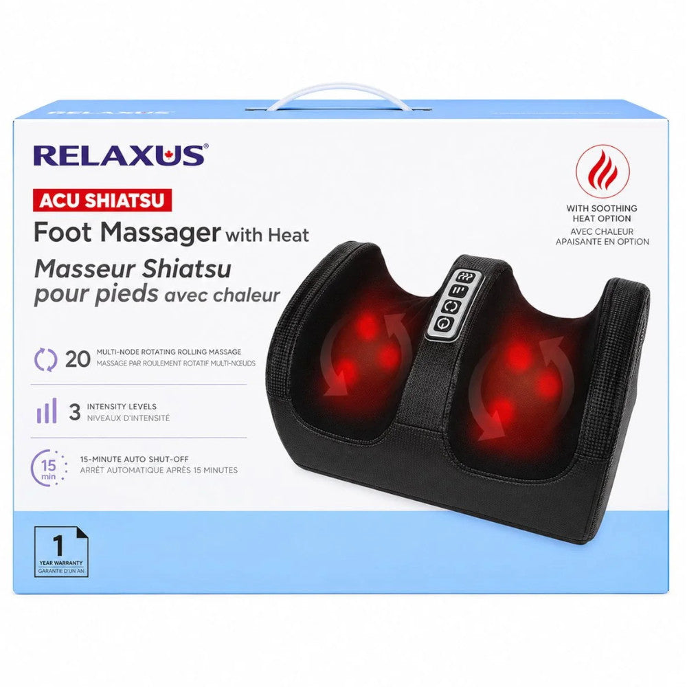 RELAXUS 709239 Acu Shiatsu Electric Foot Massager with Heat