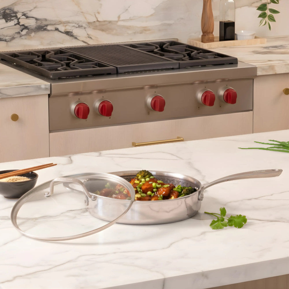 LAGOSTINA 7115006034 Resistere Stainless Steel Saute Pan 3.8L