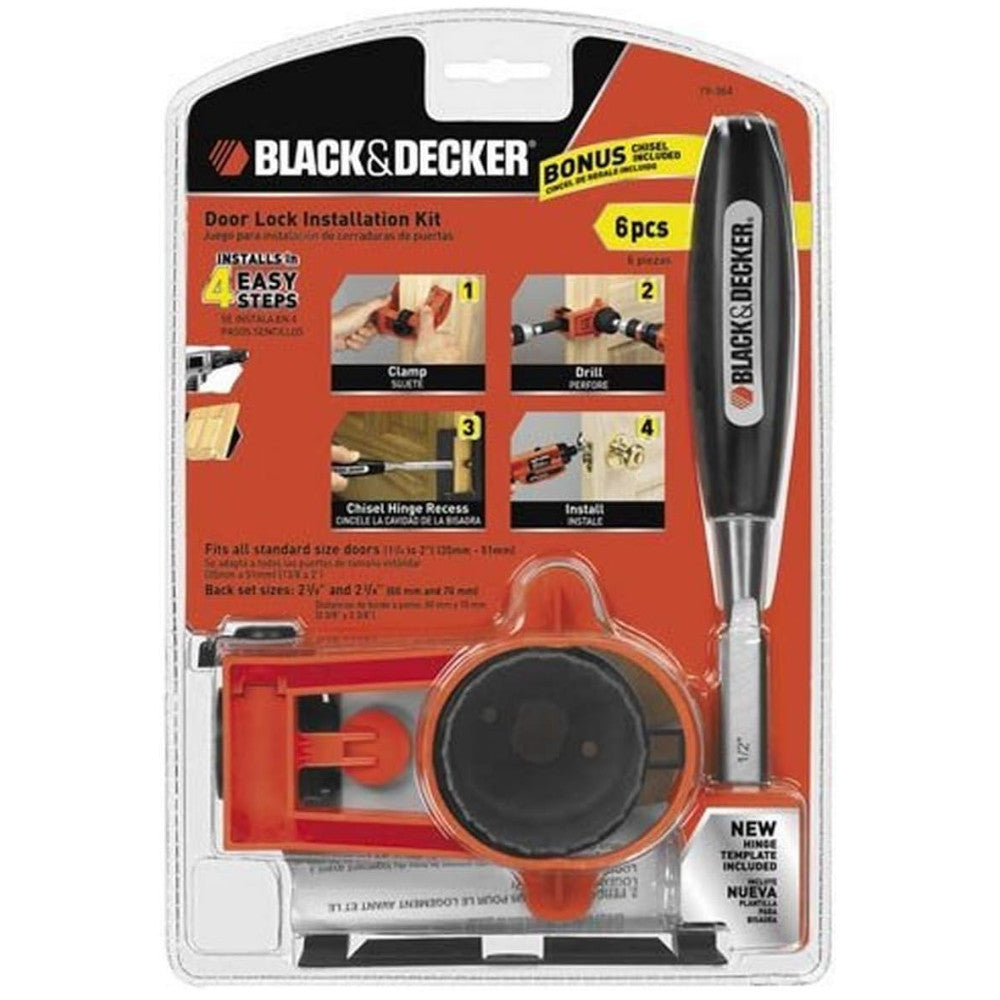 Kit d'installation de serrure de porte BLACK+DECKER 79-364-CA